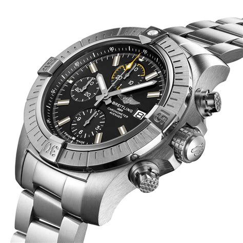 avenger chrono blacksteel breitling 2014|breitling chrono avenger automatic movement.